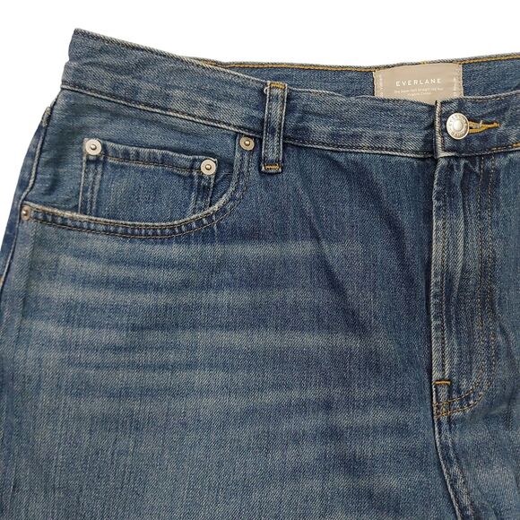 Everlane The Super Soft Straight Leg Jean Womens 33 Blue Organic Cotton Denim - Picture 4 of 12